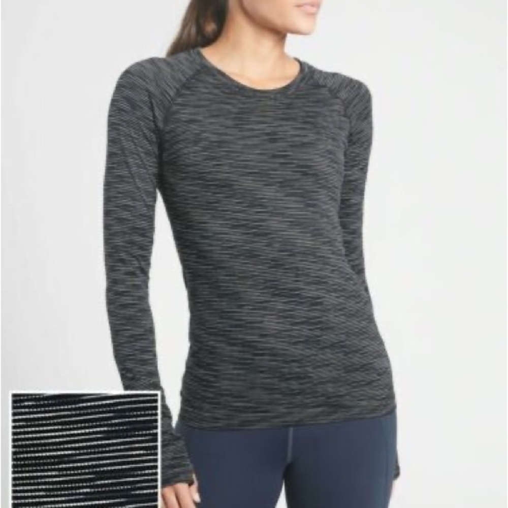 Athleta Momentum Seamless Long Sleeve Top in Spacedye